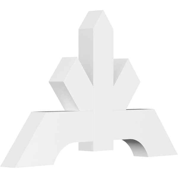 Ekena Millwork Vanguard Architectural Grade PVC Gable Bracket, 48"W x 30"H x 4"D x 6"F, 15/12 Pitch GBP048X30X0406VAN00 - main